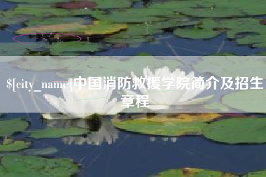 眉山中国消防救援学院简介及招生章程
