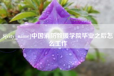 眉山中国消防救援学院毕业之后怎么工作