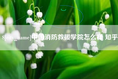 眉山中国消防救援学院怎么样 知乎