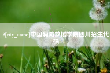 眉山中国消防救援学院四川招生代码