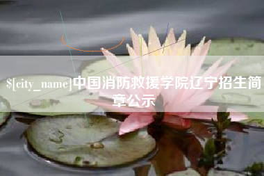 眉山中国消防救援学院辽宁招生简章公示