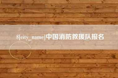 眉山中国消防救援队报名