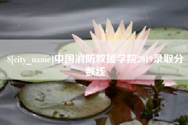 眉山中国消防救援学院2019录取分数线