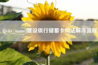 眉山建设银行储蓄卡司法解冻流程