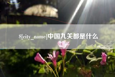 眉山中国九关都是什么