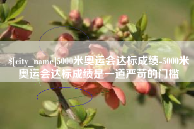眉山5000米奥运会达标成绩-5000米奥运会达标成绩是一道严苛的门槛