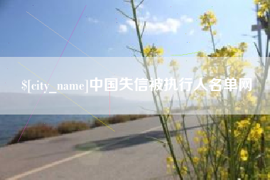 眉山中国失信被执行人名单网