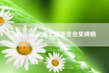 眉山第七届亚冬会奖牌榜