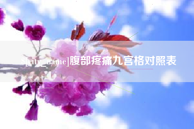 眉山腹部疼痛九宫格对照表