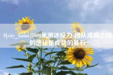 眉山5000米滑冰接力-团队成员之间的信任是成功的基石