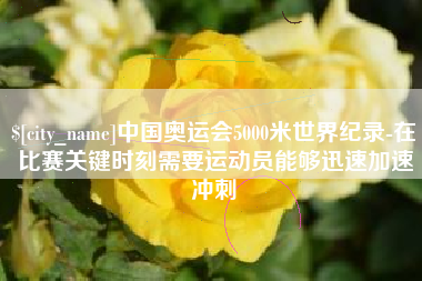 眉山中国奥运会5000米世界纪录-在比赛关键时刻需要运动员能够迅速加速冲刺