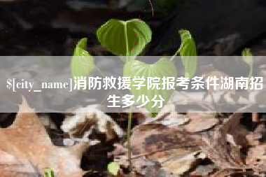 眉山消防救援学院报考条件湖南招生多少分