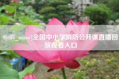 眉山全国中小学消防公开课直播回放观看入口