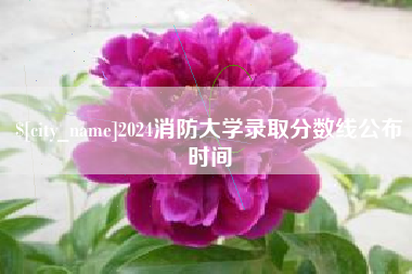 眉山2024消防大学录取分数线公布时间
