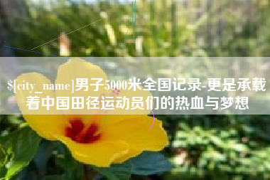 眉山男子5000米全国记录-更是承载着中国田径运动员们的热血与梦想