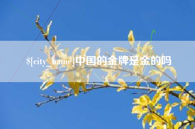 眉山中国的金牌是金的吗