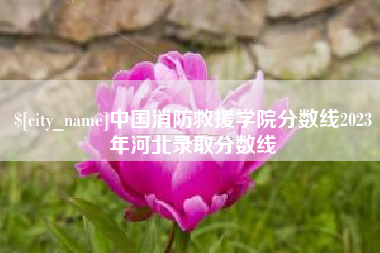 眉山中国消防救援学院分数线2023年河北录取分数线