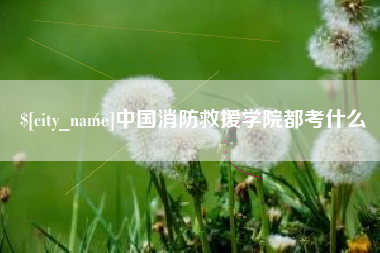 眉山中国消防救援学院都考什么