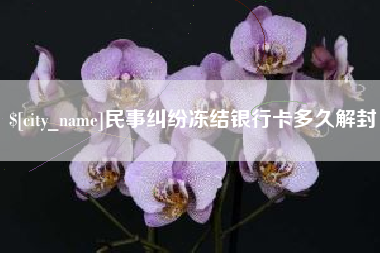 眉山民事纠纷冻结银行卡多久解封
