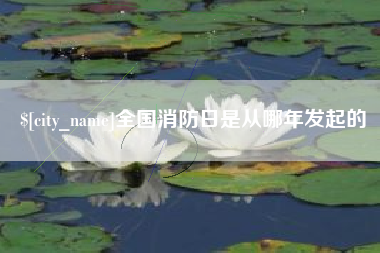 眉山全国消防日是从哪年发起的