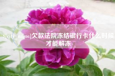 眉山欠款法院冻结银行卡什么时候才能解冻