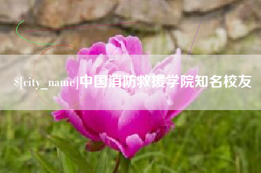 眉山中国消防救援学院知名校友
