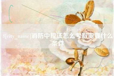 眉山消防中控证怎么考取需要什么条件