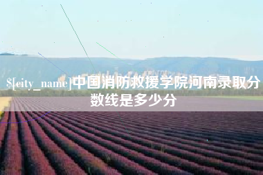 眉山中国消防救援学院河南录取分数线是多少分
