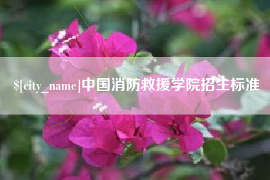 眉山中国消防救援学院招生标准
