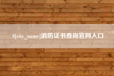 眉山消防证书查询官网入口