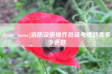 眉山消防设施操作员证考试题库多少道题