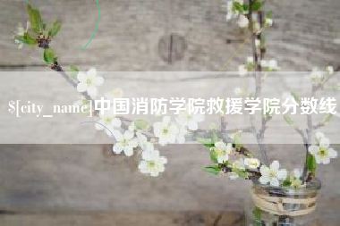 眉山中国消防学院救援学院分数线