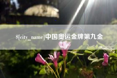 眉山中国奥运金牌第九金