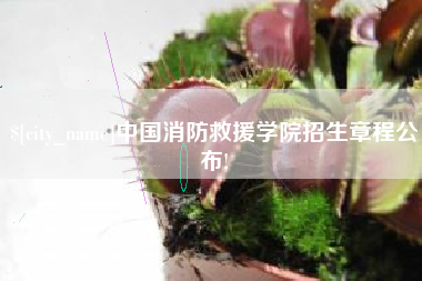 眉山中国消防救援学院招生章程公布!